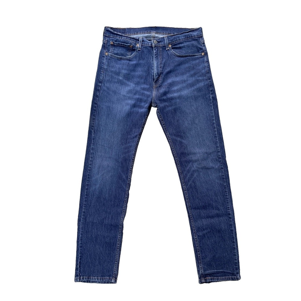 Levi's 505 Men's Jeans 36x34 Regular Fit Blue Denim Stretch Made in Mexico